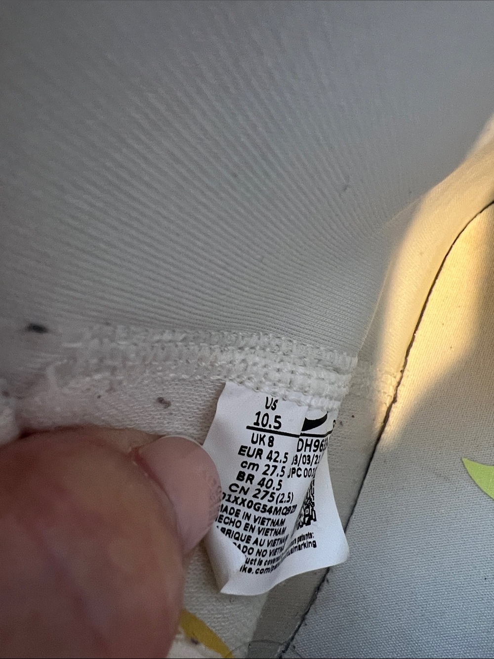 Nike White High-Top Sneakers with Grey Leopard Swoosh - Picture 5 of 5